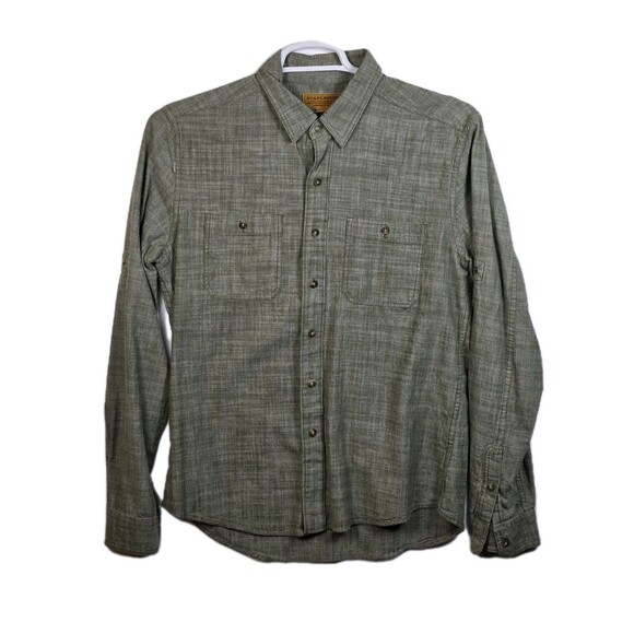 Stapleford Men's Medium Gray Work Casual Long Sleeve Button Up Shirt - Picture 1 of 7